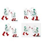 Christmas Chicken Earrings Glitter Red Boots Made for Walking Farm House… Photo 9