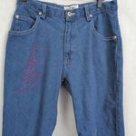 Vintage Embroidered Denim Capris Size 8 Blue Photo 3