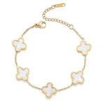 Gold Plated Clover Lucky Bracelet for Women 18K Gold Plated Clover Lucky Photo 0