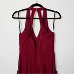 NWT Dessy Collection Burgundy Backless Pleated Front Jumpsuit Size 0 Photo 9
