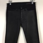 Rag and Bone Hyde Genuine Leather Panel Jeans Size 27 Coal Photo 33