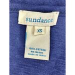 Sundance  Blue V-Neck Top Multicolor Floral Embroidery 100% Cotton Size XS EUC!! Photo 3