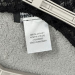 Slinky Brand  Poncho Top M Black Crochet Knit Open Knit Batwing Dolman Sleeve Photo 6