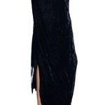 Black Velvet Midi Pencil Skirt S Photo 5