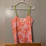 PJ Salvage Tropical palm Cami Tank Top Medium Pink Photo 1