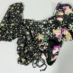 Black Flower Floral Split Photo 0