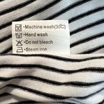 Merokeety  Midi Dress Womens Large Black White Stripe 3/4 Sleeve‎ Pockets Stretch Photo 10