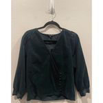 Madewell Corduroy Kinston Side-Button Wrap Top Photo 2