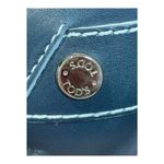 Tod's Leather Peep Toe Heels Italian Navy Blue Designer Pumps Shoes Size 39 8.5 Photo 9