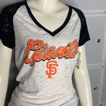 Genuine Merchandise  Campus Lifestyle San Francisco Giants Burnout V Neck Top Siz Photo 8
