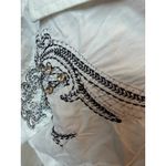 Roar Western Shirt large Signature Cowgirl Rodeo Pageant Blouse White Lace Bling Photo 3