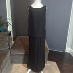 Women’s Black Chiffon 3 Piece Pants Suit Long Lapel Detail Jacket Plus Size 20W Photo 5