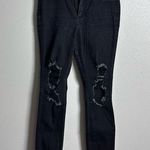 Hollister  Women Black Denim Jeans High Rise Super Skinny Ripped size 5R. Photo 0