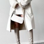 Chadwick's Collection Ivory Cream Vintage Faux Fur Lined Suede Coat Jacket Size M Photo 1
