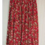 Susan Bristol Vintage skirt red floral sz small Photo 0
