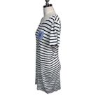Tommy Hilfiger White Navy Striped Chambray Pocket T-Shirt Dress Size Medium Photo 5