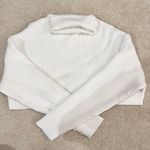 Ivory Cropped Turtleneck Sweater White Photo 1