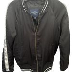American Eagle  Unisex Bomber Jacket Black Size‎ S Casual Spring Photo 0