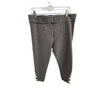 Mixit Black White Gingham Check Leggings with Side Cutout Detail Size Large Photo 1