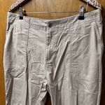 Pact Woven Twill Utility Joggers Womens Pants Zip Ankle Tan Khaki XL Photo 7