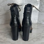 Antonio Melani Penn Leather and Fabric Ankle Boots Chunky Lug Sole heel SZ 8.5M Photo 6