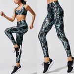 Carbon 38  Metallic Snake High Rise Leggings Photo 1