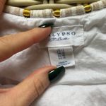 Calypso St. Barth  Linen Blend Beaded Maxi Dress Photo 12