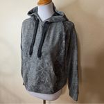 Monrow grey metallic snake print hooded pullover sweater hoodie XS Gray Photo 1