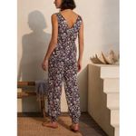 Boden Tie Waist Cecilia Jumpsuit Romper One Piece US 8R Tassel Floral Sleeveless Blue Size 8 Photo 2