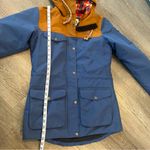 Picture Kate Organic Clothing Blue & Tan Zip Up Jacket w/ Hood Women’s Medium Photo 7