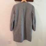 Trademark Almond Collarless Coat Wool Blend Light Grey Size XS Gray Photo 7