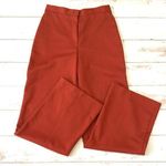 Beeline Size 8 Red Brown Women's Pants Slacks Wide Leg High Waisted Business Photo 0