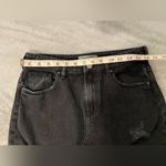PacSun  Black Cotton Denim Distressed Mini Skirt Zip Front 5 Pocket Size 27” Photo 5