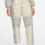 Nike π NWT Jordan Cozy Girl Quilted Pants Loose Fit Two-Tone Cargo Belt Medium Photo 0