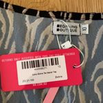 Beginning Boutique Luna Zebra Tie Detail Open Front Crop Top Size US6 Photo 4