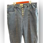 Eloquii  Button Front Barrel Leg Jeans Size 22 Photo 2