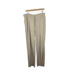 Reiss Women’s Odin High Rise Wide Leg Pull On Trousers Beige Size 8 Photo 6