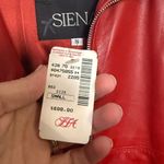 Saks 5th Avenue VTG Saks x Siena Red Leather Bomber Jacket Women's Sz. S Photo 3