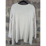 Escandelle Paris Sweater‎ Woman's S/M White Rainbow Thread Open Cardigan Photo 5