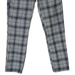 American Eagle  Pants Womens 2 Black Gray Plaid Slim Fit Stretch Trousers Preppy Photo 5