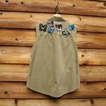 Cinq a Sept Canyon Embellished Cotton Vest Shacket Tan Size XS Photo 8
