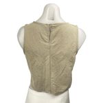 Mango MNG  Beige Tan Khaki Sleeveless High Neck Cami Cropped Tank Top Size S Photo 1