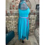 slip dress adjustable straps blue purple handkerchief hem Size L Photo 6
