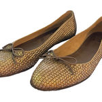 Stuart Weitzman  Casino Gold Sequin Ballet Flats Size 8 Photo 0