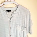 1. State  short sleeve blue shirt dress Photo 2