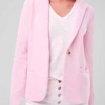 J.Crew Women's Pink Cotton Sweater Blazer size large Photo 0