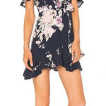 Revolve  Majorelle Salsa Mini Dress Size Small Fauna Blue Floral Fairy Whimsygoth Photo 0