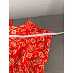 American Eagle  Outfitters Orange Floral Crochet Back Sundress Size Large Beach Photo 7