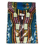 Unisex Blue dashiki African top Size M Photo 2
