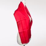 Vintage Red Satin Striped Scarf Rectangle Silky Sheer Photo 4